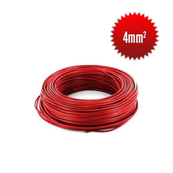 4mm² Single Core Wire 100m (Red)
