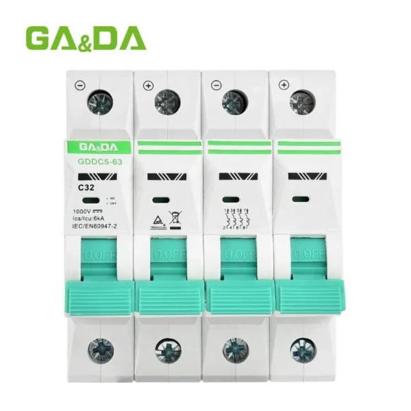 4P DC 1000V MCB 63A Solar