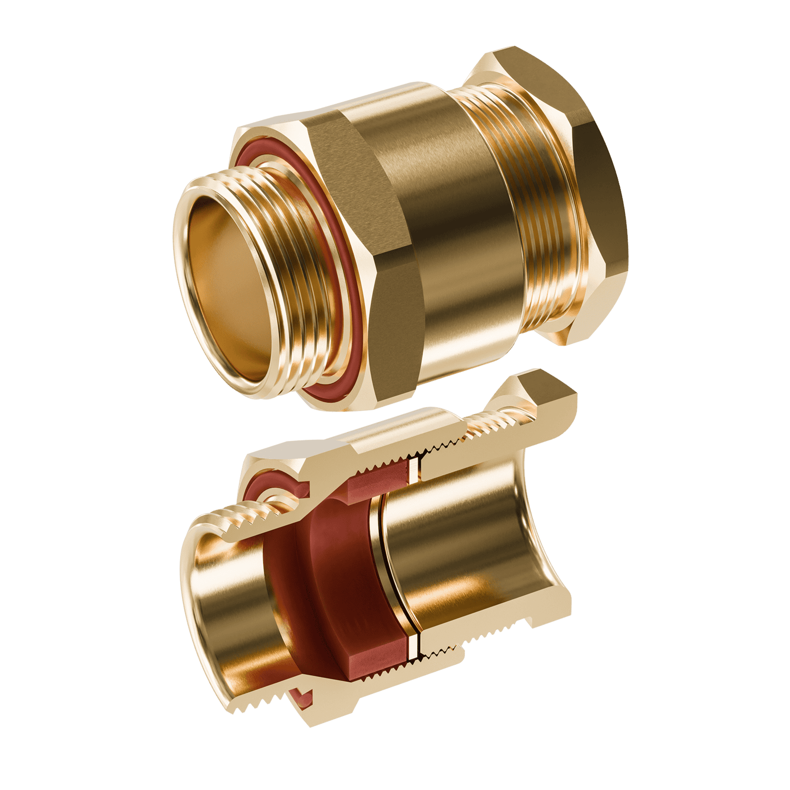 Cable Gland M25 Brass Cable Gland M25 Brass (10 pack) - Image 1